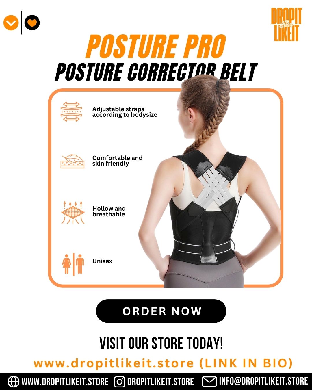 PosturePro™ - Posture Corrector Belt | Unisex